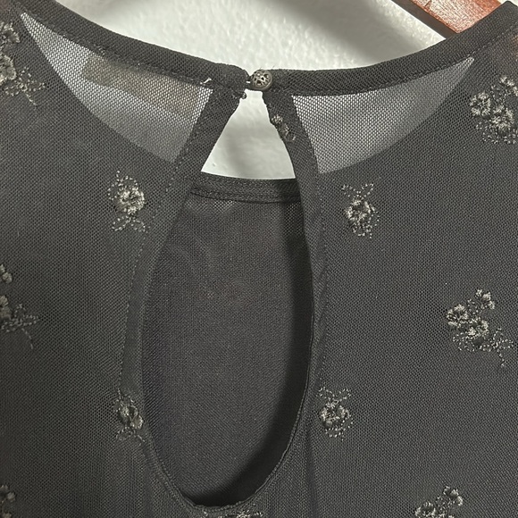 Free People Women’s Make Out Black Mesh Bodysuit Size XS, Long Sleeve Top - Picture 11 of 13